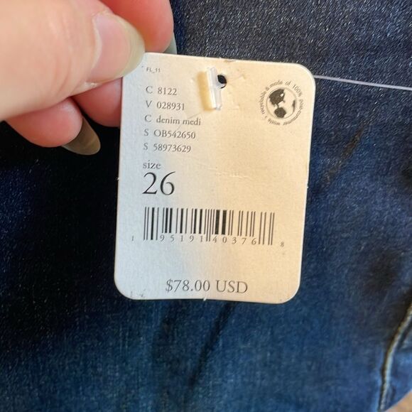 Free People Penny Pull On Flare Jeans Dark Wash 26 - Picture 6 of 6